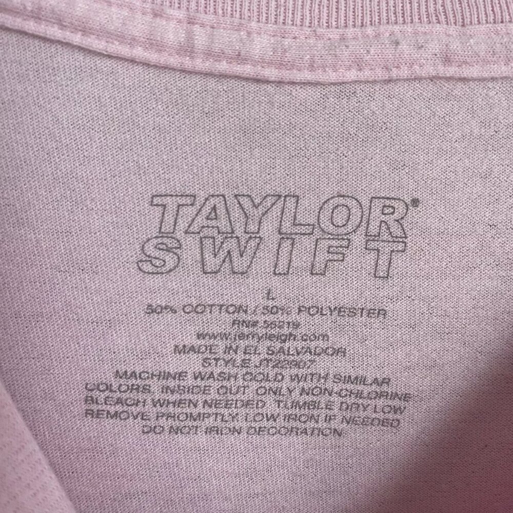 Taylor Swift Pink AWESOME! Long Sleeve T-shirt Concert Merch with Misprint - Picture 2 of 6